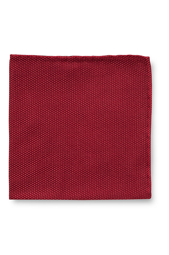 Dark red grenadine pocket square