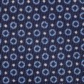 Navy silk with blue-white dot print tie