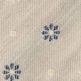 Smoke grey silk-linen jacquard with dots-flowers tie