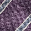 Purple mélange silk with blue stripes tie