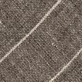 Brown linen-wool-silk with pinstripe tie