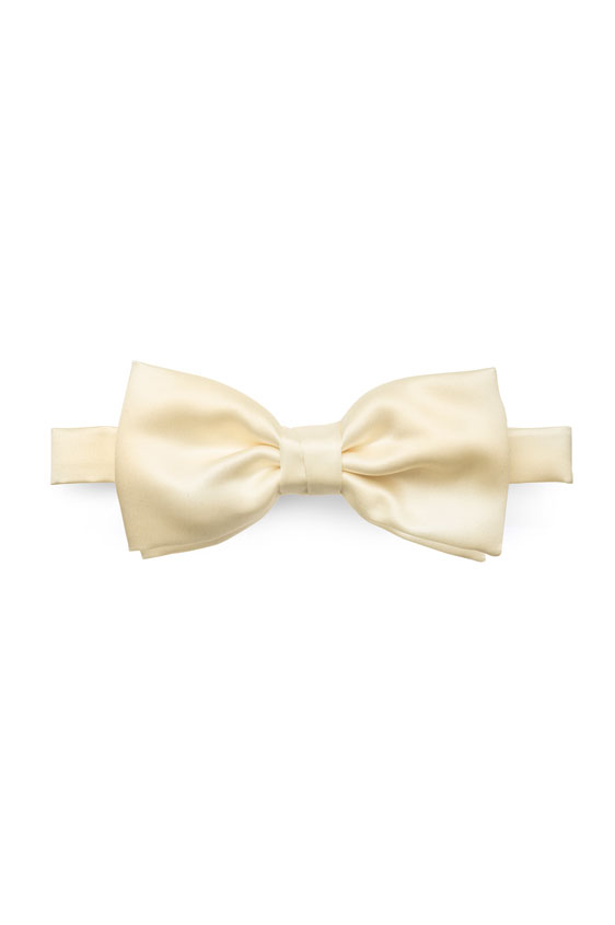 Satin off white bow-tie