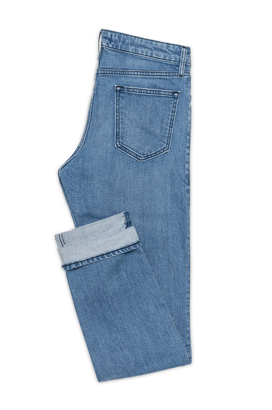 Used blue stretch jeans