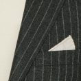 Forest green wool-cashmere with chalk stripe suit