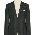 Forest green wool-cashmere with chalk stripe suit