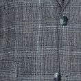 Mixed blue wool-silk with black-teal glencheck suit
