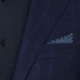 Midnight blue wool-cashmere with subtle windowpane suit