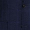 Midnight blue wool-cashmere with subtle windowpane suit