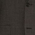 Dark brown-grey sharkskin stretch wool blend jacket