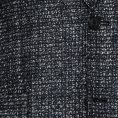 Black-white-midnight wool-aplaca blend with micro check jacket