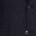 Dark blue stretch faux knit wool-cotton blend jacket