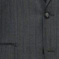Charcoal s130 wool sharkskin with navy stripe suit