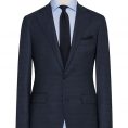 Royal blue-black s130 mouliné wool suit