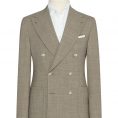 Light taupe stretch wool-linen blend suit