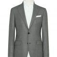 Smoke grey stretch wool-silk hopsack suit