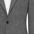 Smoke grey stretch silk-cotton-wool blend with micro-structure suit