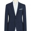 Denim blue stretch wool-silk-linen tropical suit