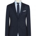 Denim blue stretch wool-lyocell tropical suit