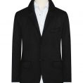 Black stretch wool blend with micro-structure suit