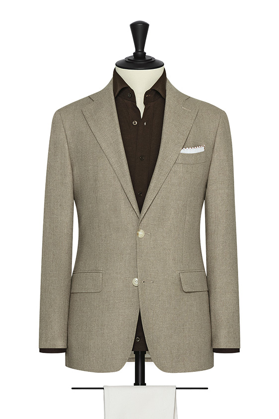 Oatmeal silk-wool with speckles jacket