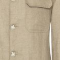 Khaki linen with micro-effect jacket