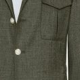 Evergreen wool-silk-linen twill jacket