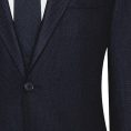 Navy blue silk-wool with micro-effect jacket