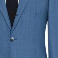 Cobalt blue s130 wool microweave suit