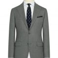 Stone grey s130 wool microweave suit