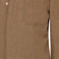 Camel stretch cotton-linen suit