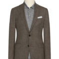 Taupe wool-silk-linen suit