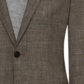 Taupe wool-silk-linen suit