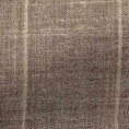 Light taupe wool-silk-linen with off-white stripe suit