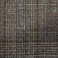 Brown wool-silk-linen glencheck with light blue check suit