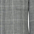 Steel grey linen-wool with glencheck suit
