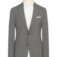 Stone grey stretch mouliné wool tropical suit