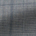 Ice blue high-twist wool tropical with dark blue check suit