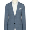 Storm blue stretch wool blend with glencheck suit