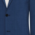 Cobalt blue stretch mouliné wool tropical suit