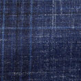Two blue wool-silk-linen with royal blue check suit