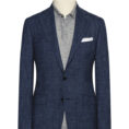 Two blue wool-silk-linen with glencheck suit