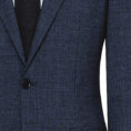 Two blue stretch wool blend with glencheck suit