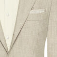 Ivory-sand wool-cashmere houndstooth suit