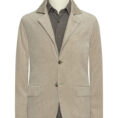 Pebble grey stretch cotton corduroy suit