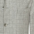 Smoke grey wool-cashmere with tonal glencheck suit