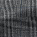 Anthracite wool glencheck suit with dark blue windowpane