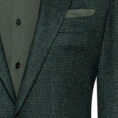 Bottle green natural stretch wool houndstooth suit