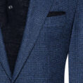 Neapolitan blue natural stretch wool houndstooth suit