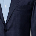 Midnight blue wool suit with brushed look