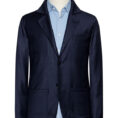 Midnight blue wool suit with brushed look